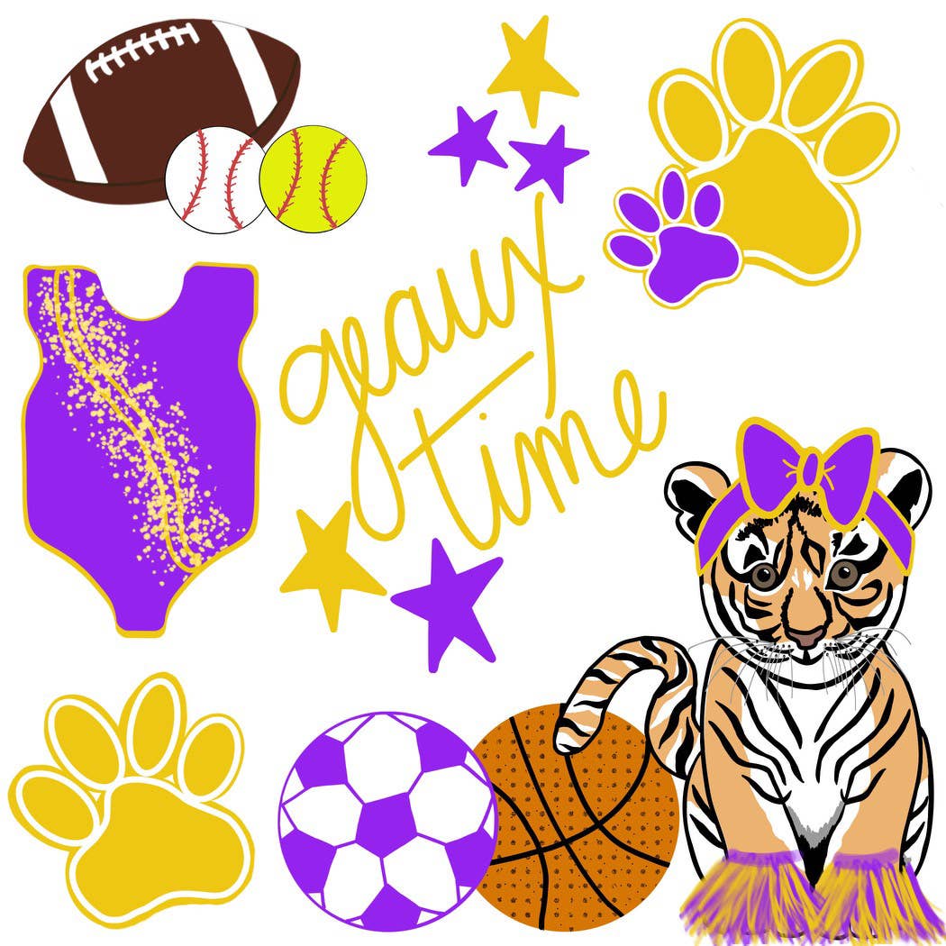 Geaux Time Girl Convertible Footie Romper : Bamboo Pajamas