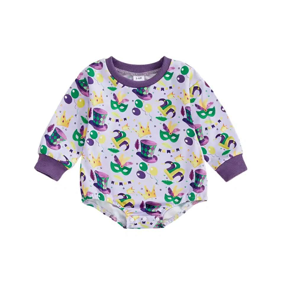 Mardi Gras Time Romper