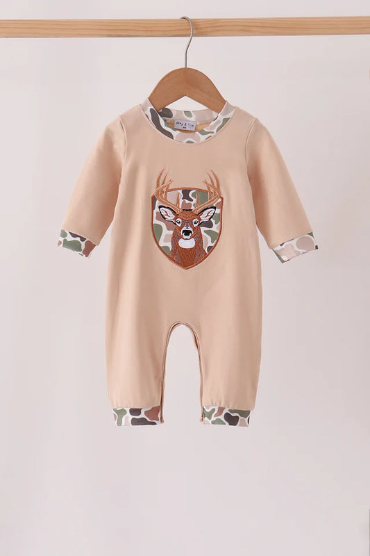 Camo Deer Applique Romper