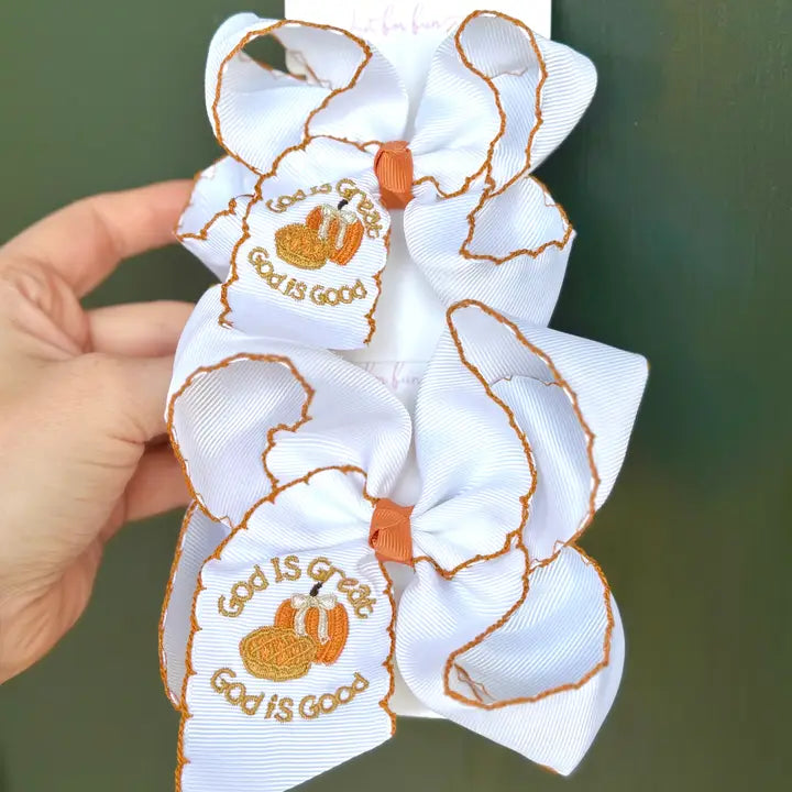 God Is Great, God Is Good Hair Bow 5"