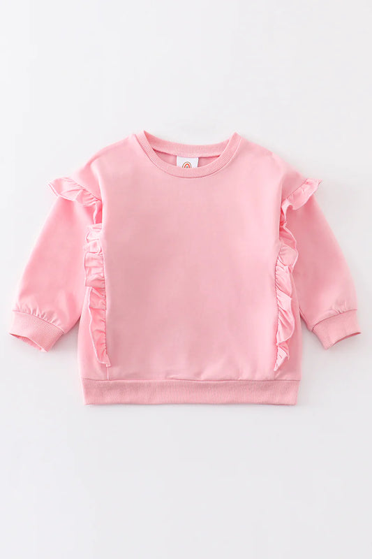Pretty Pink Ruffle Sweatshirt