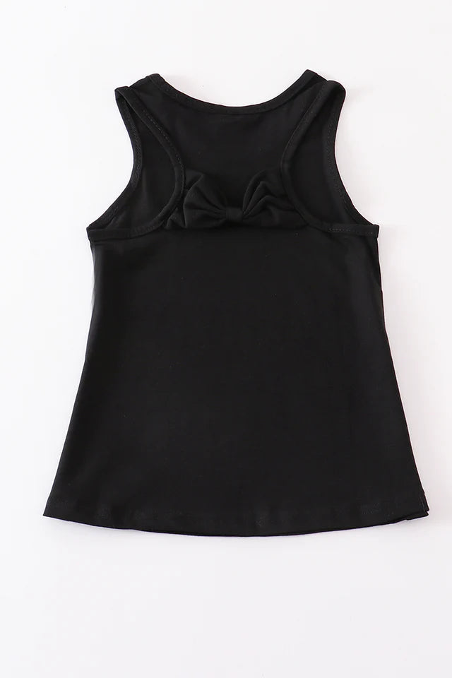 Black Blank Basic Kids Tank Top
