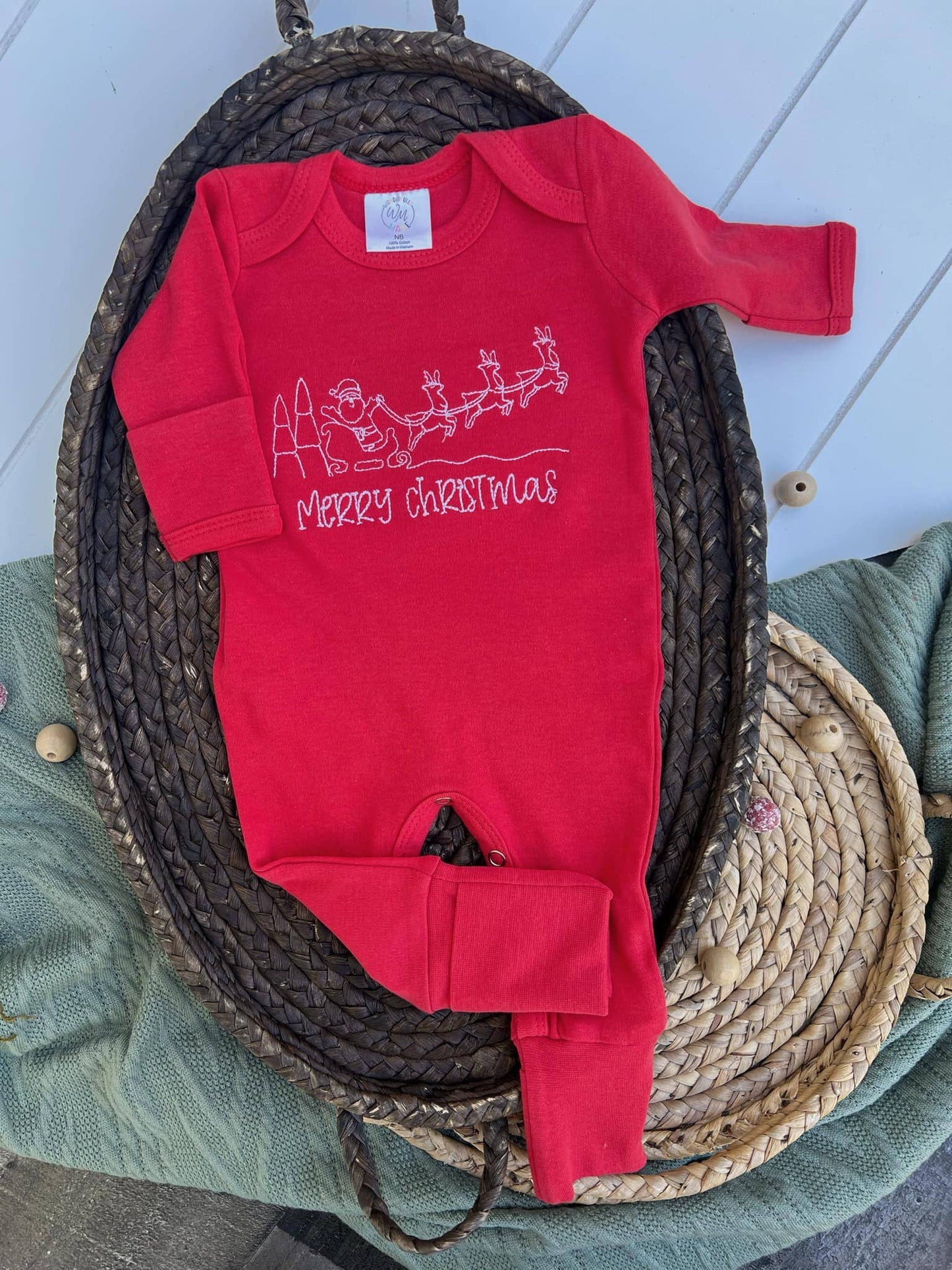 Christmas Baby Outfit - Merry Christmas Red