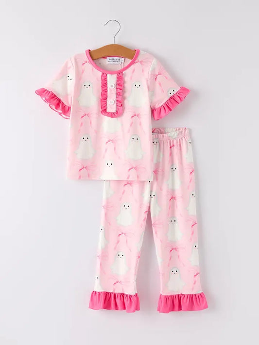 Pink Halloween Ghost Lounge Set