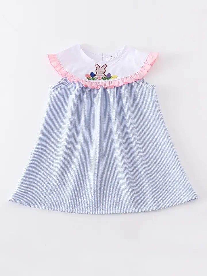 Easter Bunny Seersucker Dress