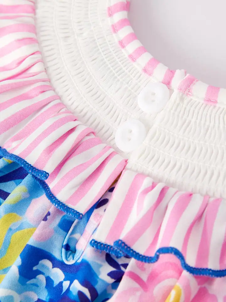 I Love Mama Floral Bloomer Set