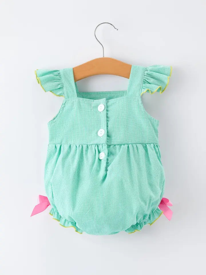 Ice Cream Embroidered Romper
