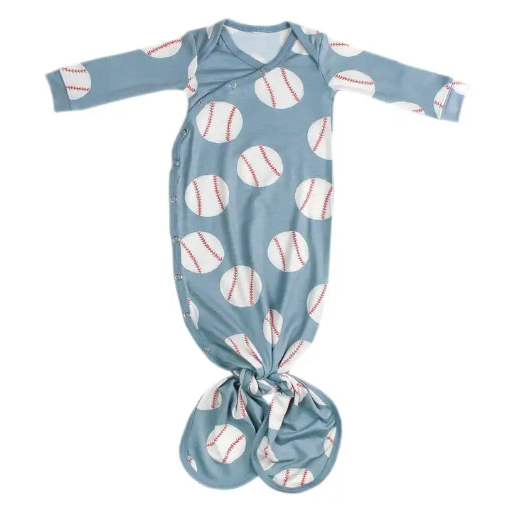 Newborn Knotted Gown - Slugger  (ETA: 7/21/26)