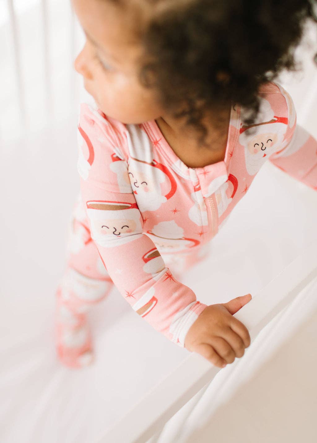 Zippy Bamboo Baby Pajama in Santa Cocoa | Ollie Jay