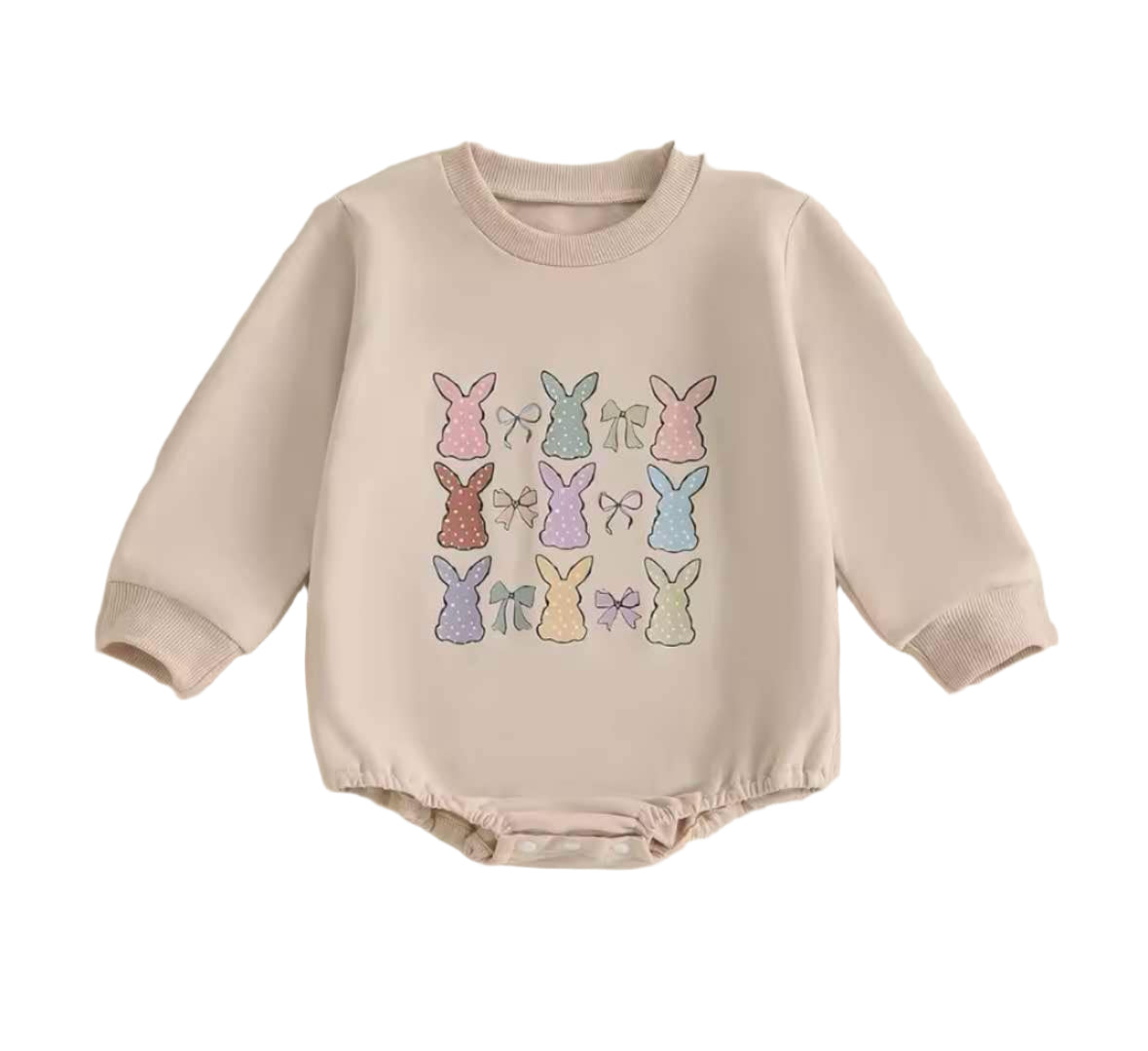 Easter Bunny Sweatshirt Romper