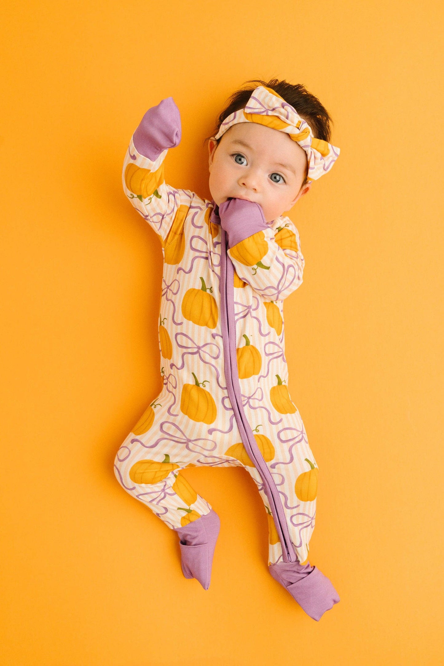 Pumpkin & Bows Bamboo Sleeper