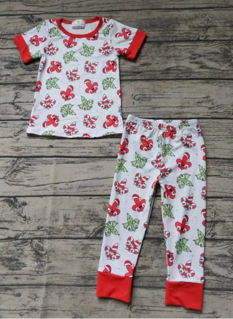 Blue Fleur De Lis Christmas  Unisex Pajamas