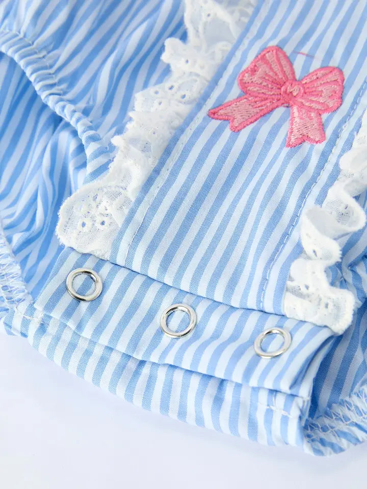 Stripes and Bows Romper