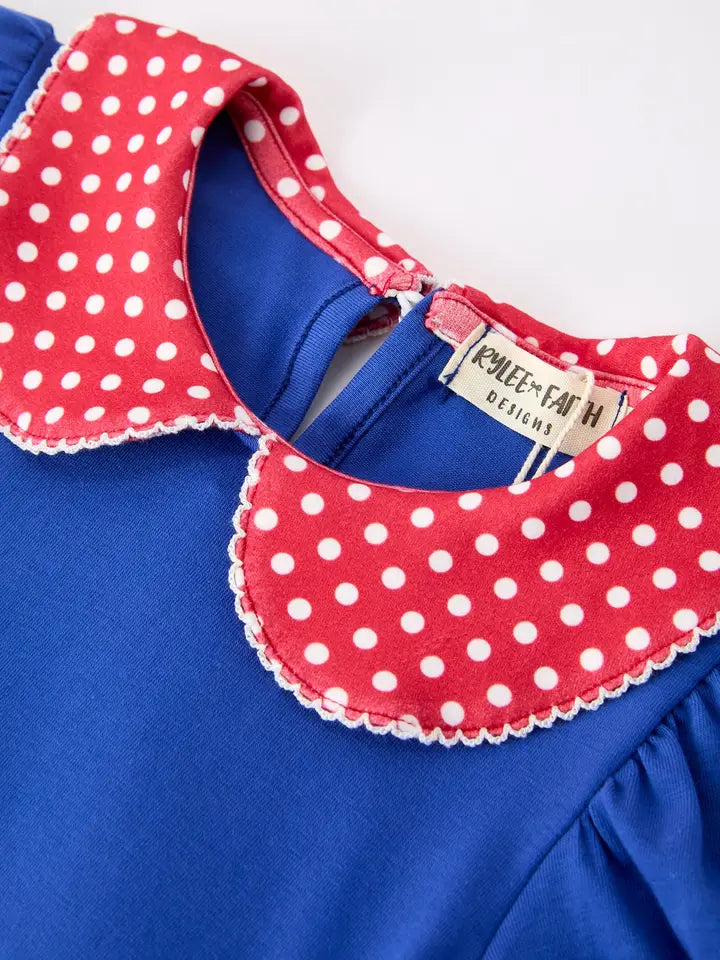 Apple Polka Dot Petals Collar Bow Dress (ETA: mid/late July)