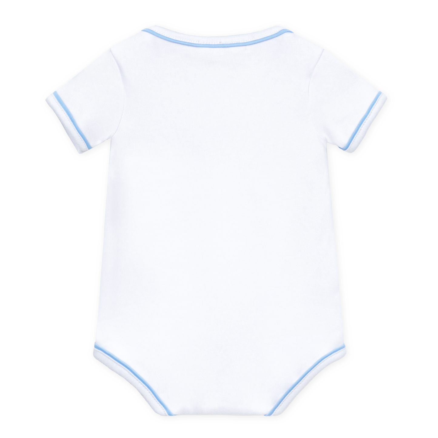 Darling Cowboy Boots Hand-Embroidered Bodysuit - Light Blue