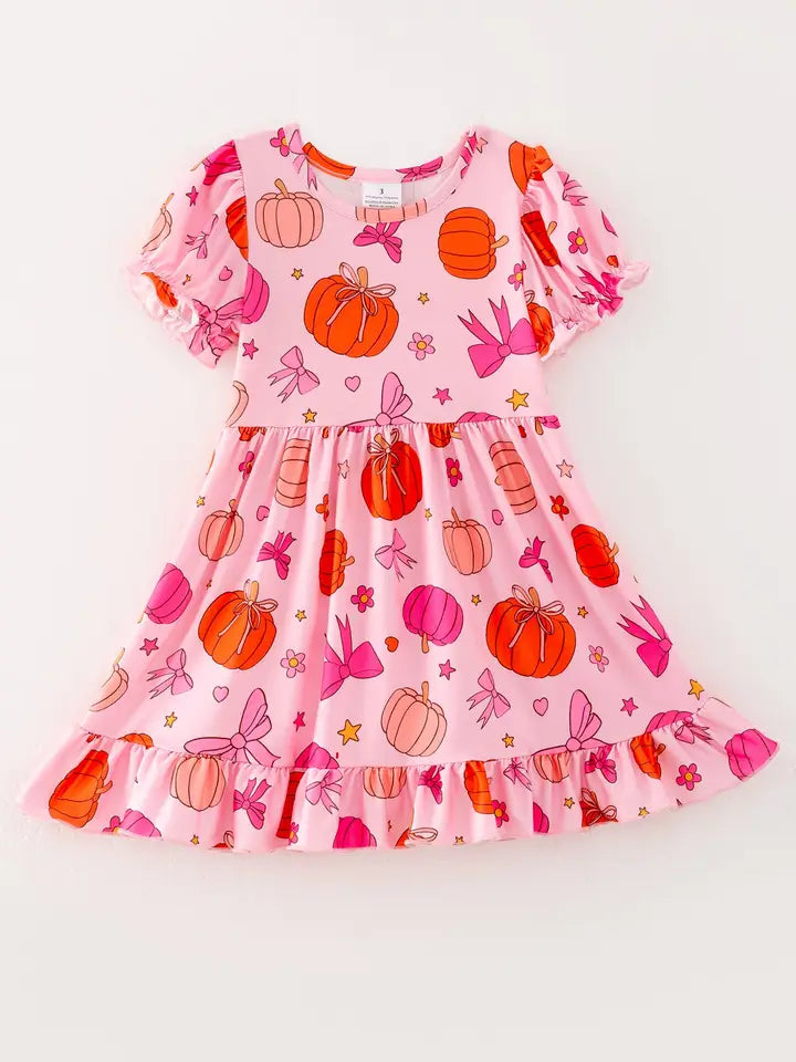 Pink Pumpkins and Bows Dress