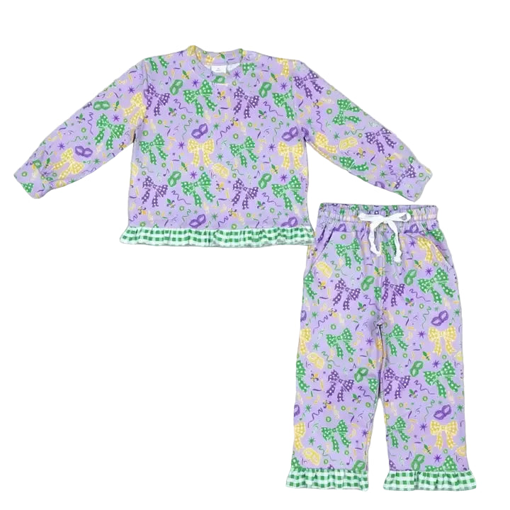 PREORDER - Mardi Gras Bows Pant Set