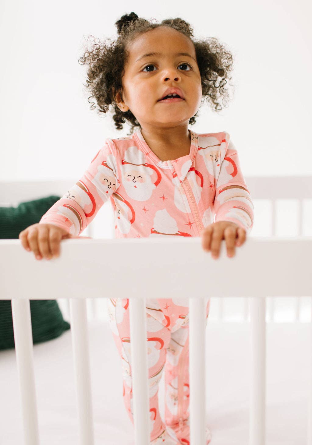 Zippy Bamboo Baby Pajama in Santa Cocoa | Ollie Jay