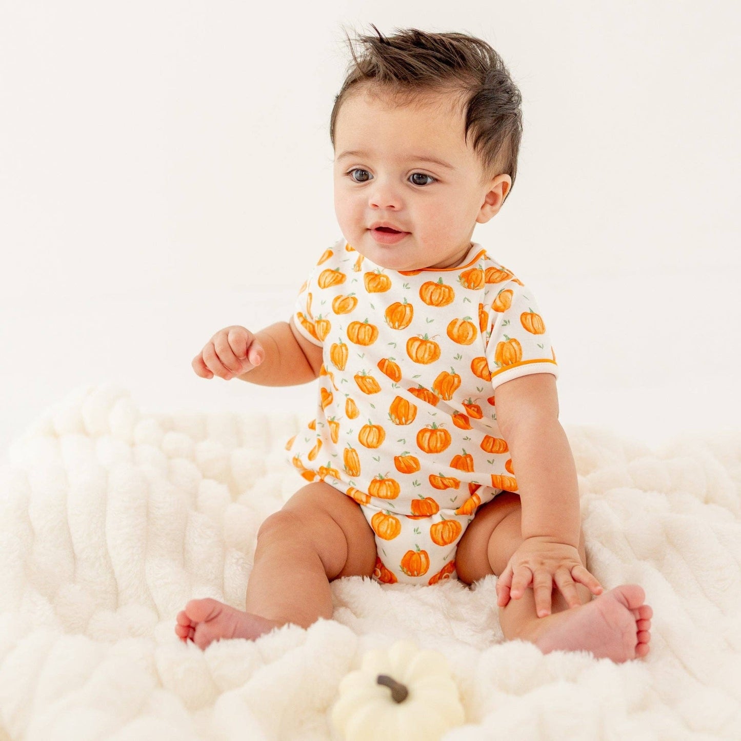 Pumpkin Grove Baby Boy Short Sleeve Bubble