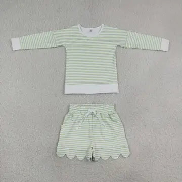 PREORDER - Light Green Stripe Long Sleeve Sets (closes 9/27/26)