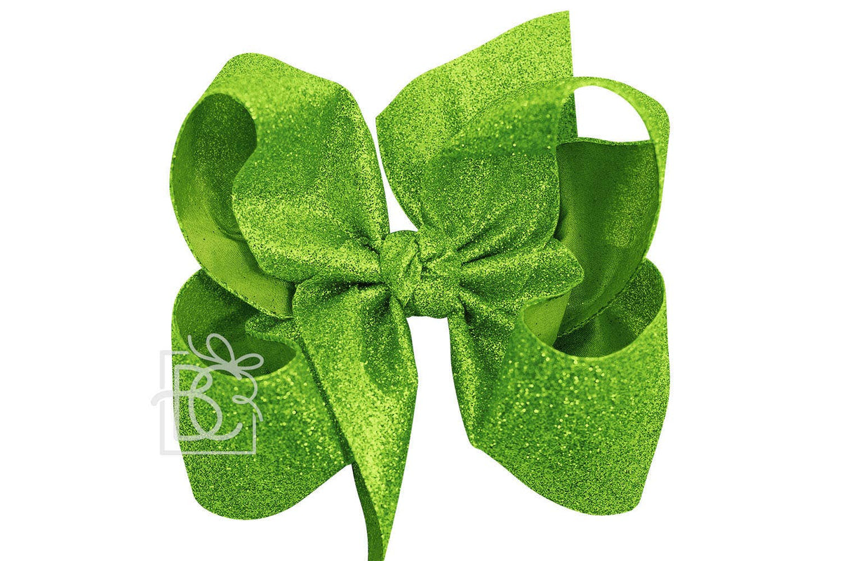 GLITTER METALLIC BOW ON CLIP