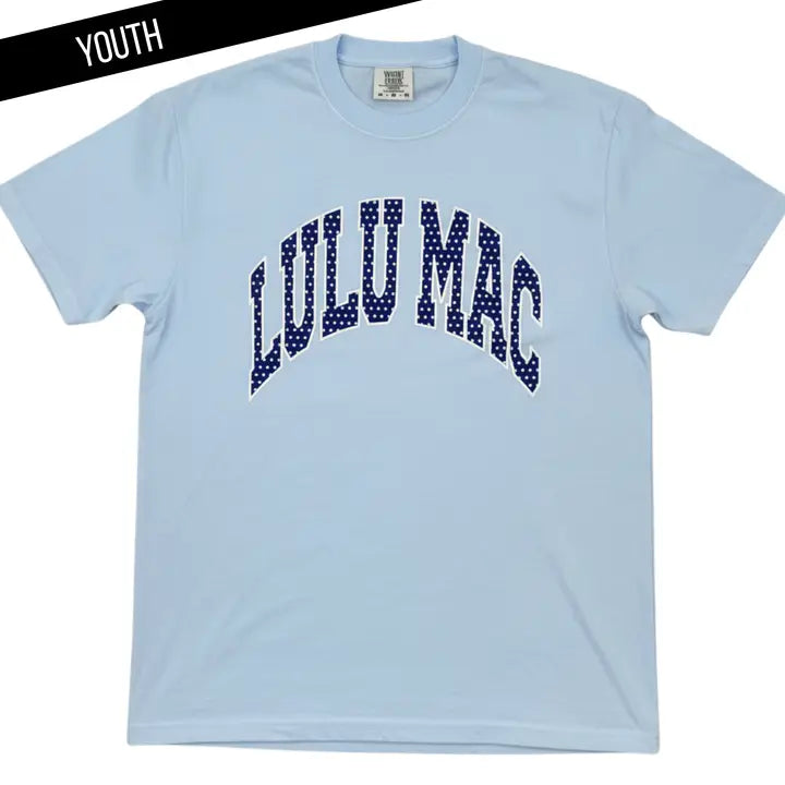 LULU MAC Dot Chambray Youth Comfort Colors Tee