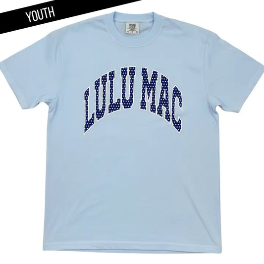 LULU MAC Dot Chambray Youth Comfort Colors Tee