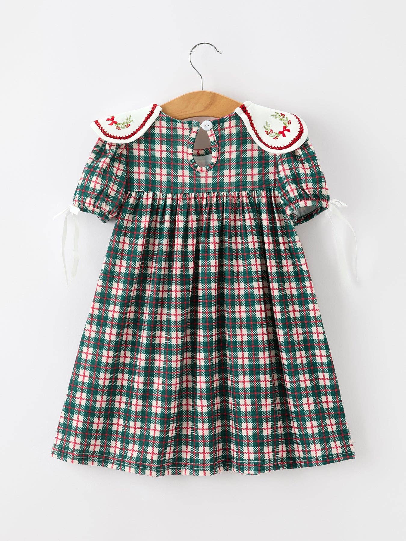 PRESALE: Wreath Petals Plaid Dress (ETA: Early September)