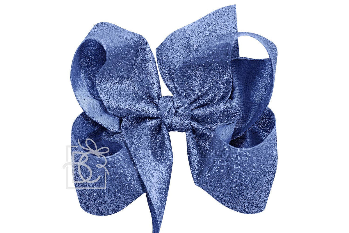 GLITTER METALLIC BOW ON CLIP