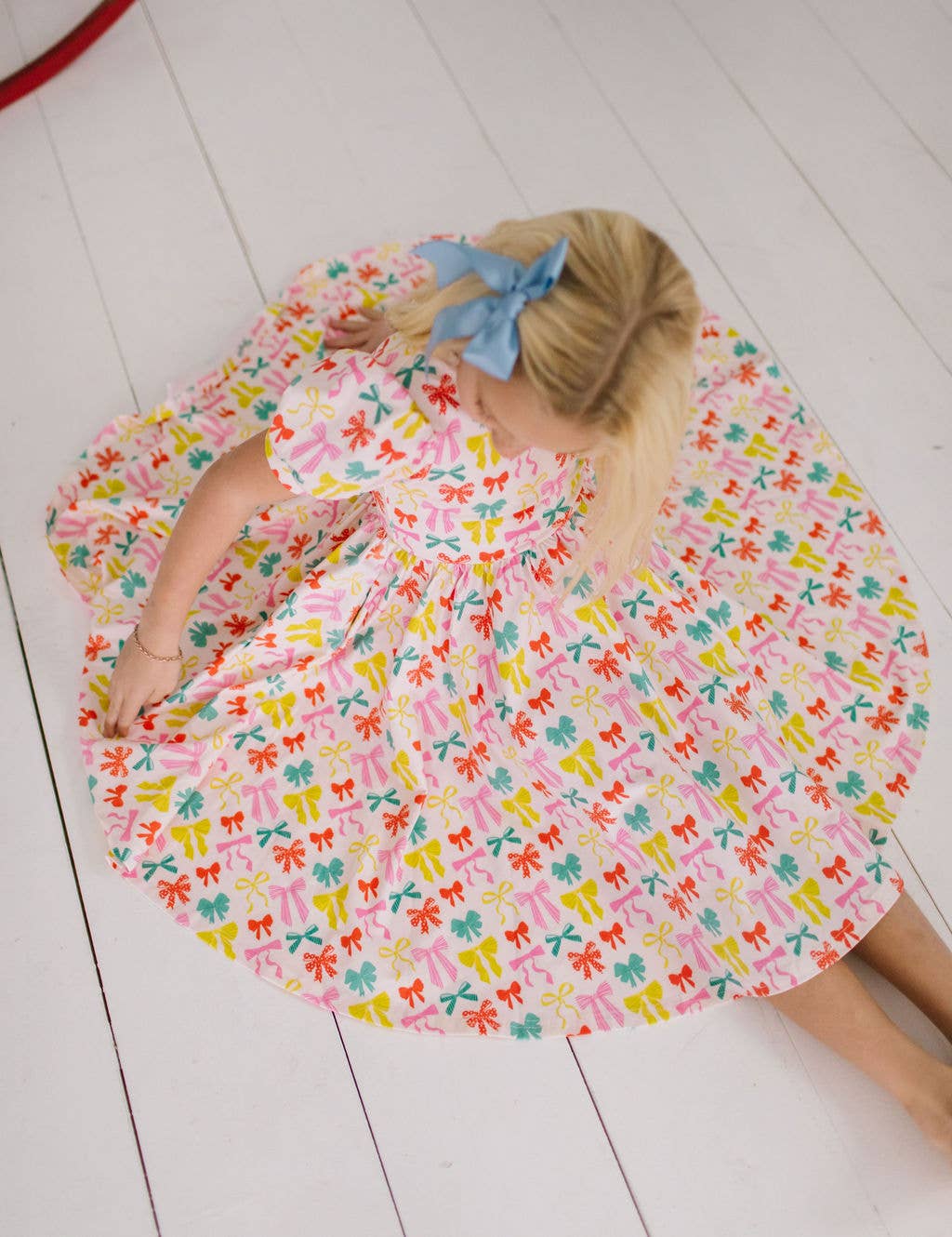 Puff Dress in Holiday Bows | Ollie Jay