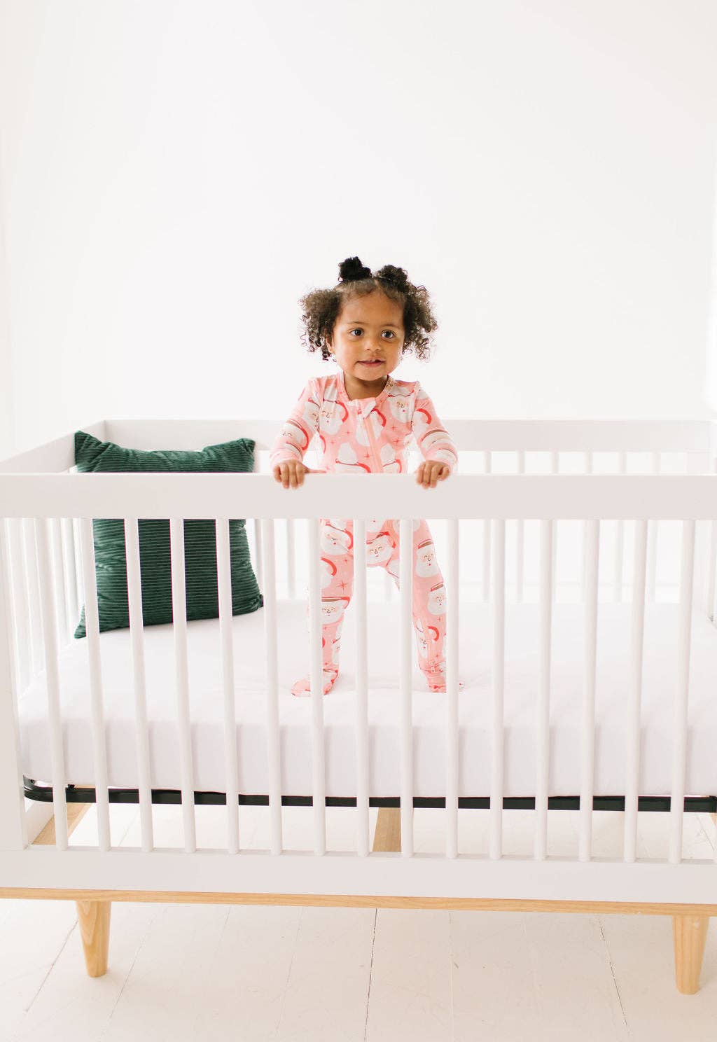 Zippy Bamboo Baby Pajama in Santa Cocoa | Ollie Jay