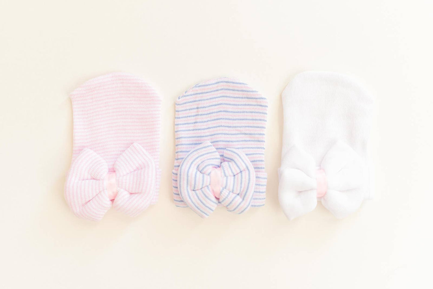Newborn Baby Bow Hat baby girls - Baby Hats - Newborn Hats