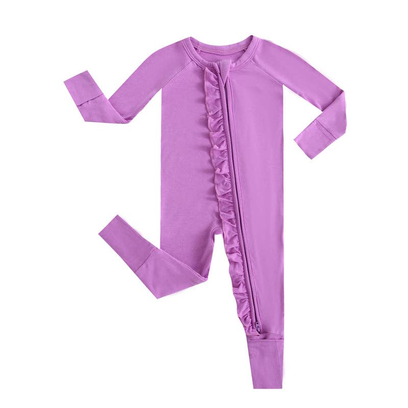 Luxie Lavender Ruffled Convertible Romper