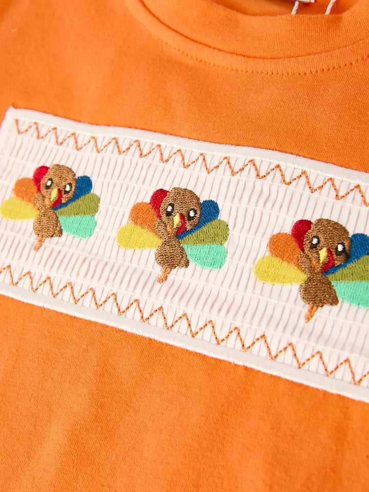 Fall Thanksgiving Color Plaid Turkey Boy Set (ETA:Mid-July)