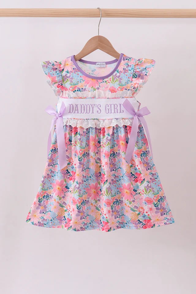 Purple Floral Daddy's Girl Dress