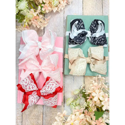 Chantilly Lace Two-Tone Bow Headband