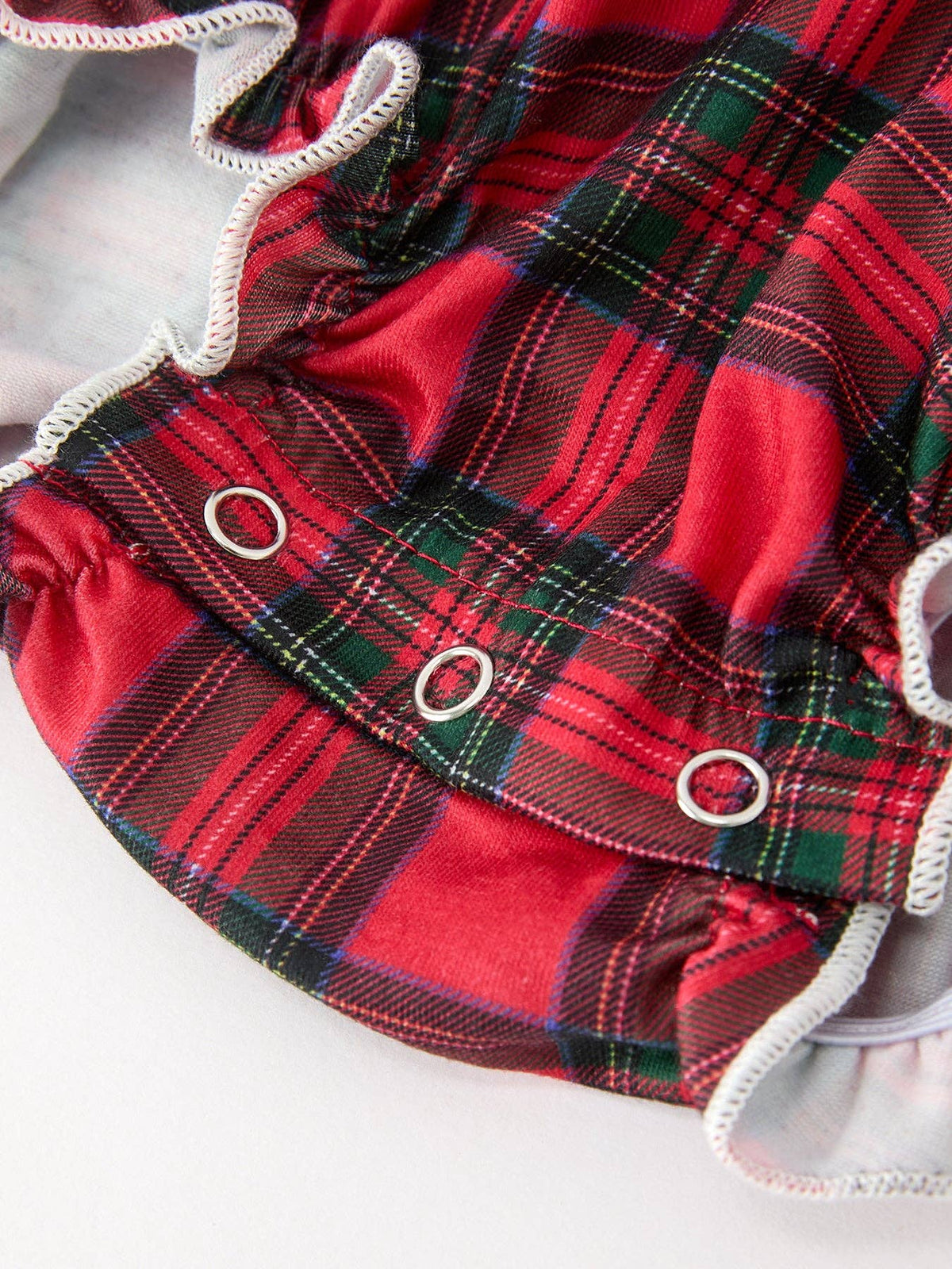 Christmas Pups Plaid Bubble