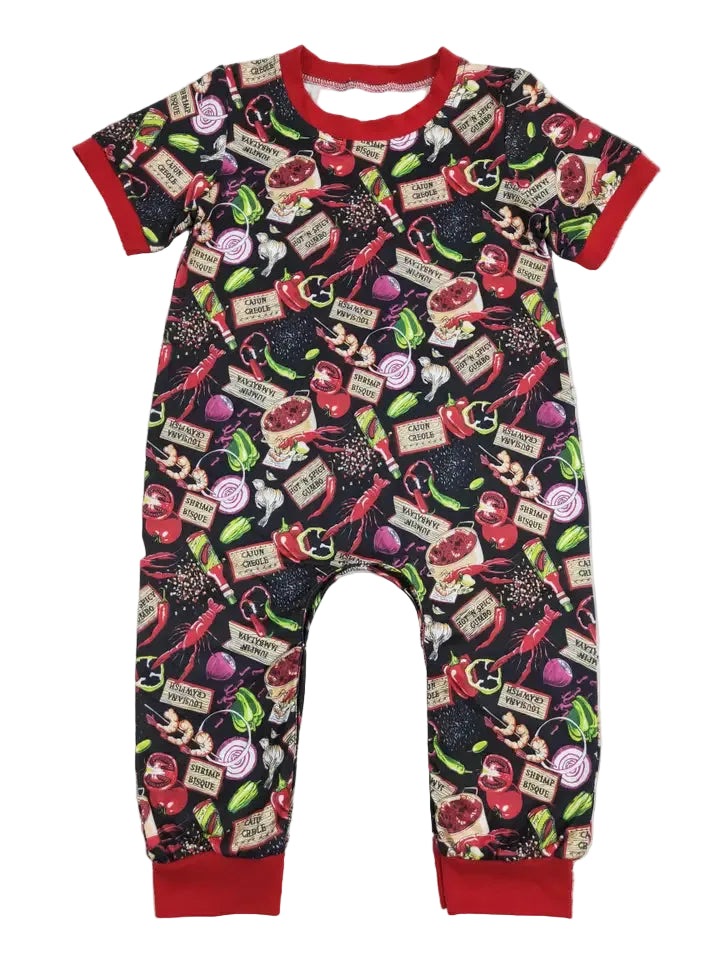 Spicy Crawfish Printed Romper