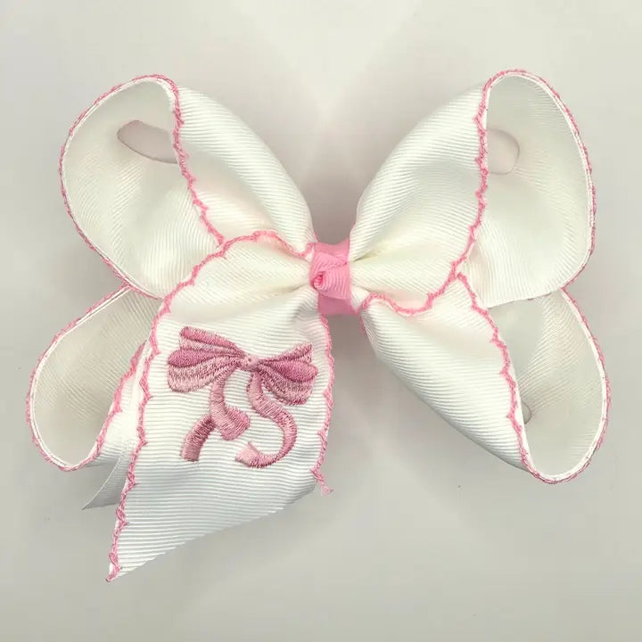 Pink Bow Moonstitch 5.5"