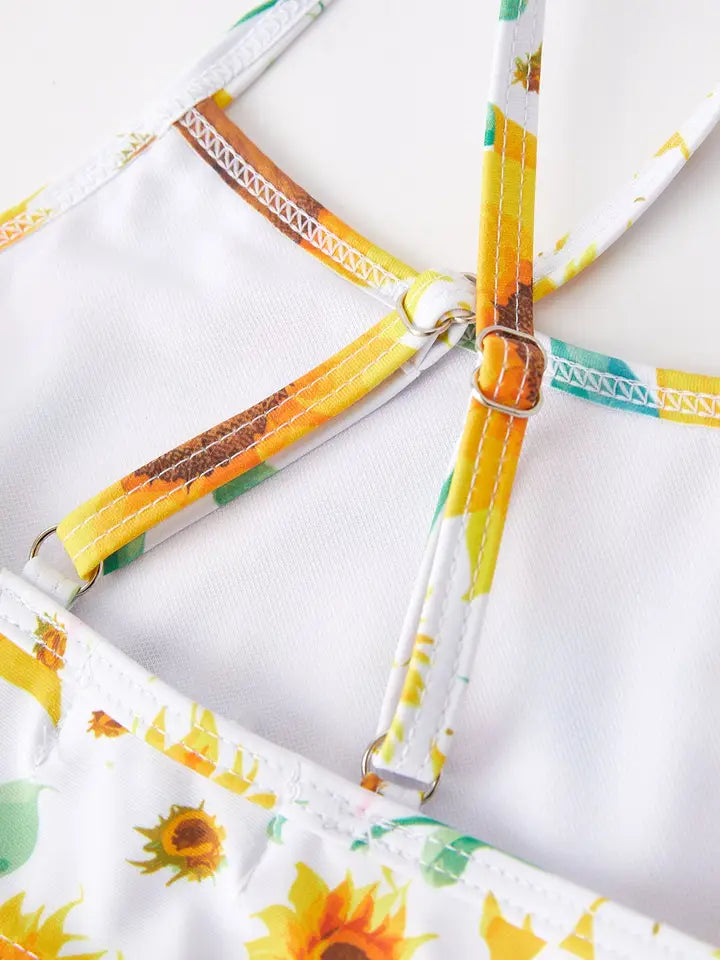 Sunshine & Stripes Sunflower Swimsuit