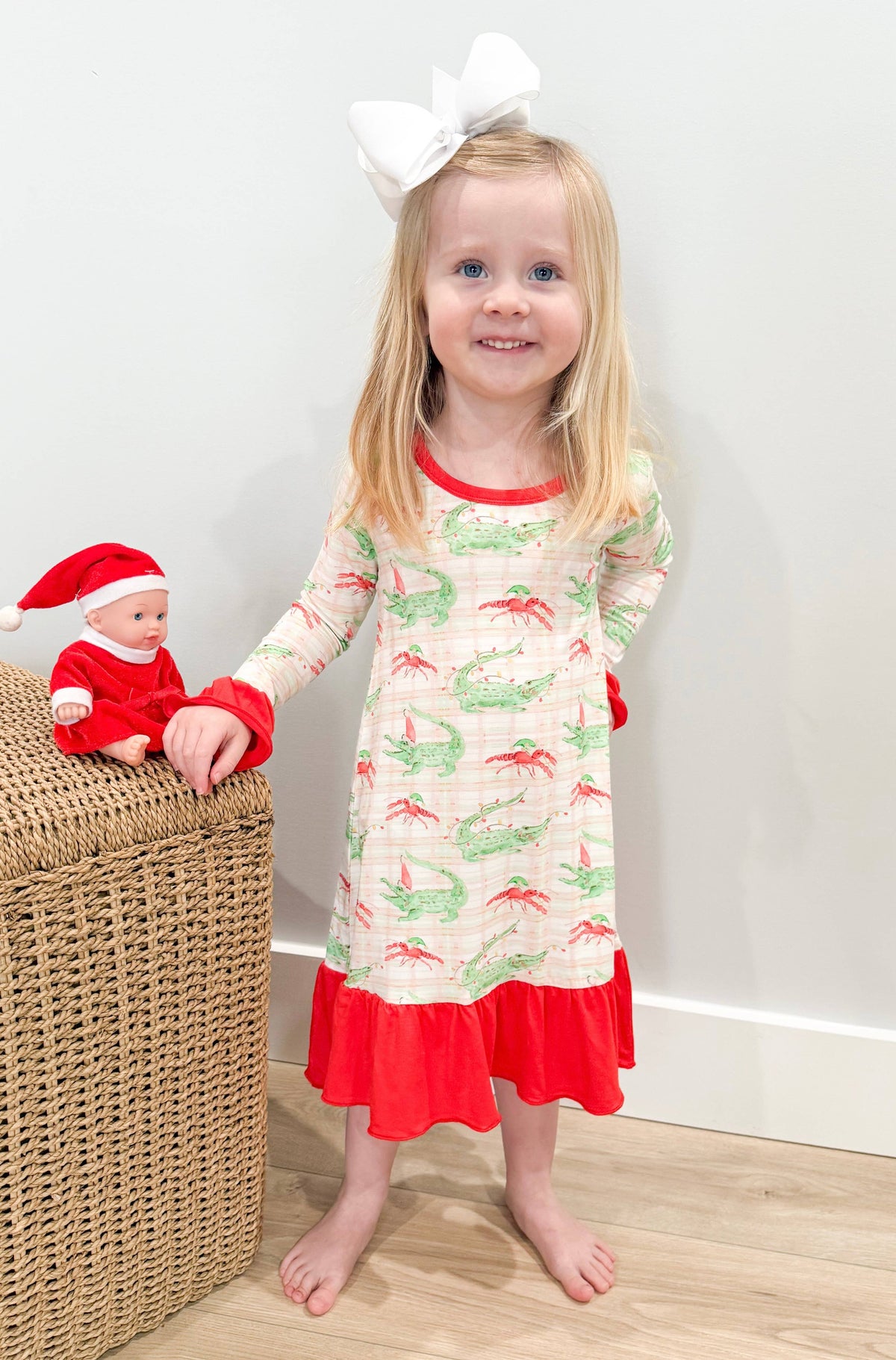 Gator/Crawfish Christmas Gown (Bamboo)