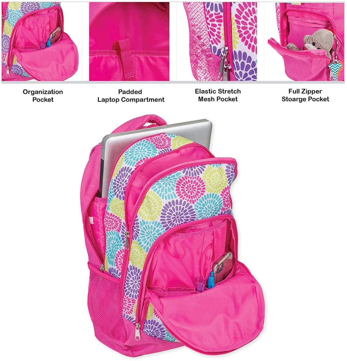 Flower Petal Burst School Backpack