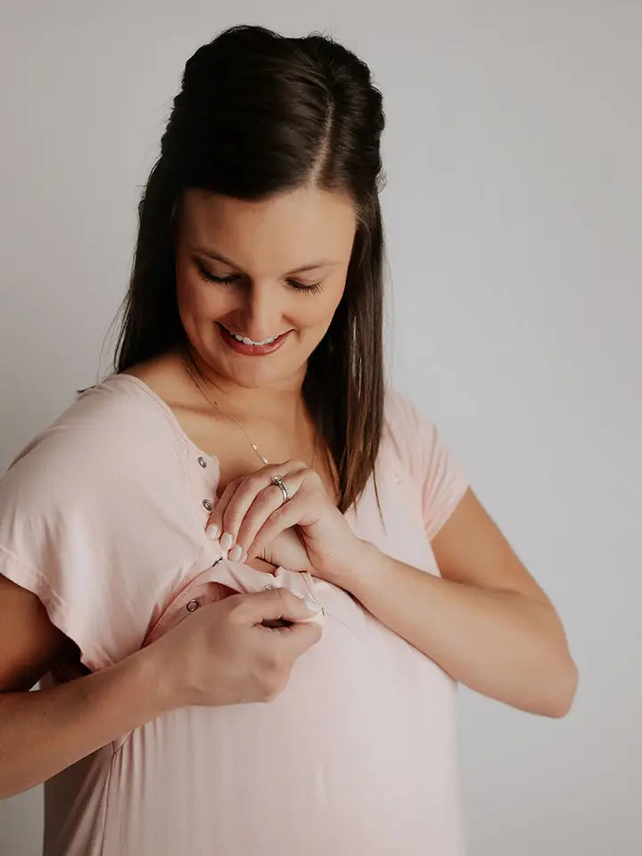 Heavenly Pink Mommy Labor and Delivery/ Nursing Gown (Copy)