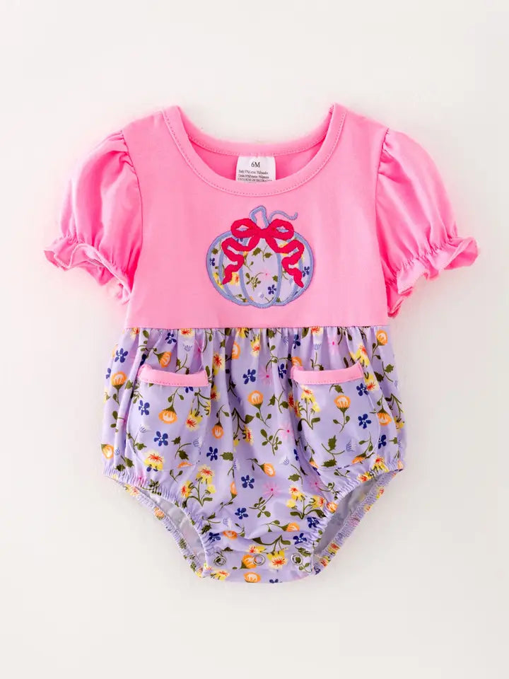 Pink Ribbons & Ruffles Pumpkin Bubble