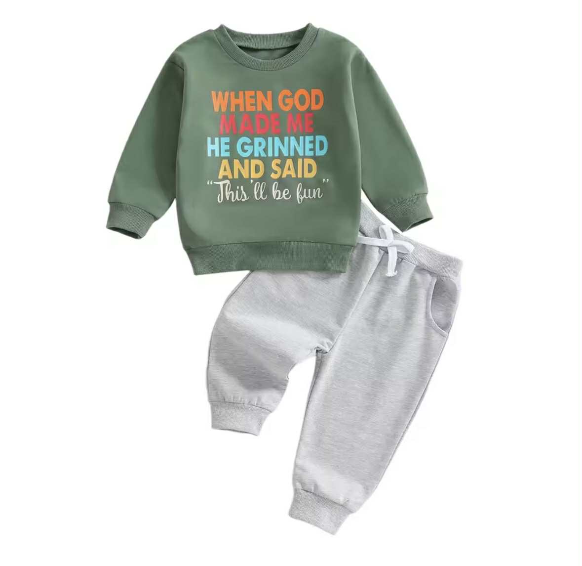 God’s Little Fun Jogger Set