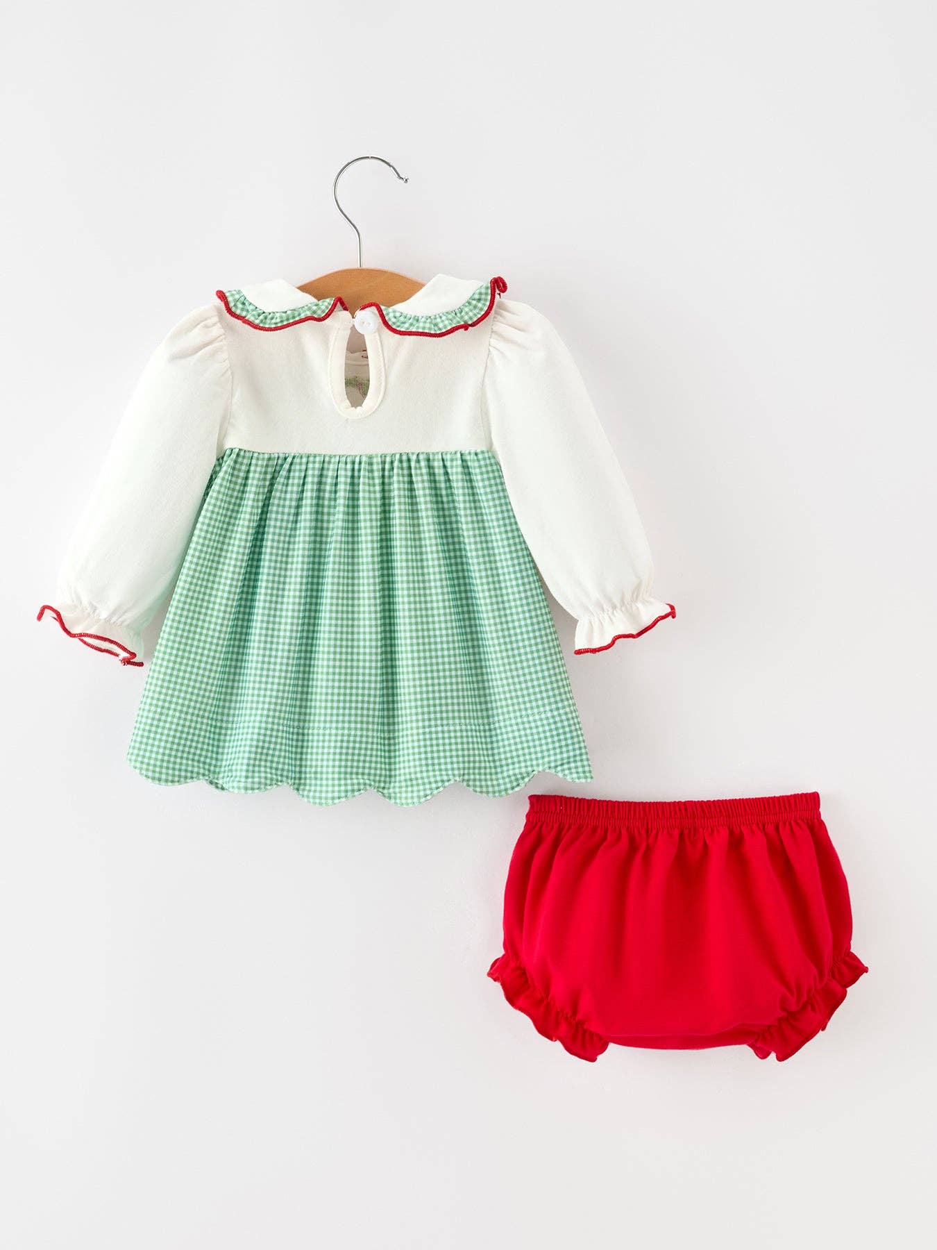 PREORDER: Mistletoe & Gingham Bloomer Set (ETA Early October)