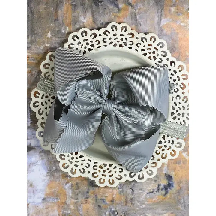 5.5" Scallop Hairbow Headband