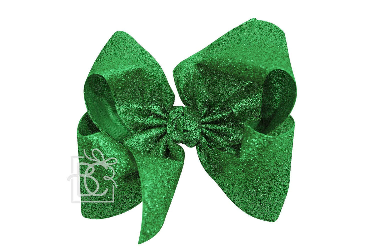 GLITTER METALLIC BOW ON CLIP