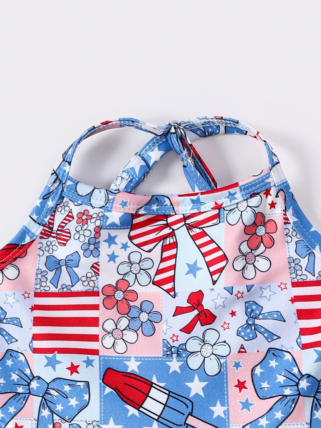 Patriotic Patchwork Athletic Girls Dress