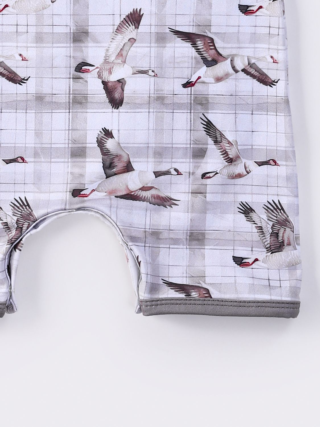 Plaid Mallard Boy Romper